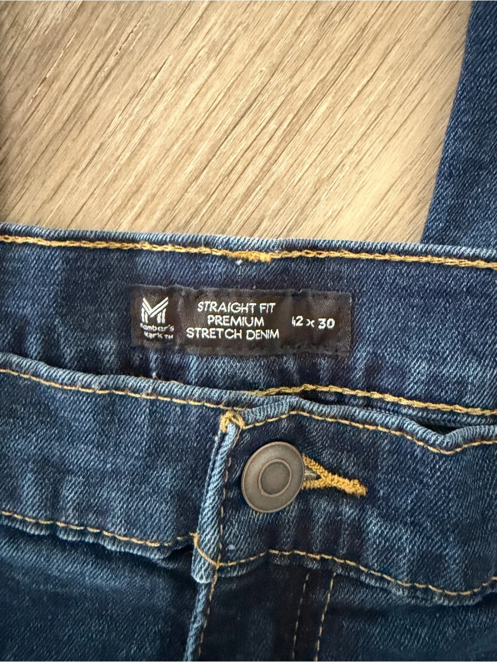Men's Straight Fit Denim Jeans in Deep Blue